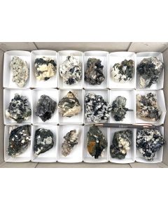 Aegirine etc. xx; on matrix; Mt. Malosa, Zomba, Malawi; 1 unique flat (256)