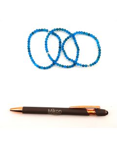 Armband, Apatit und Echtsilberkugel, 2-3 mm Kugeln, facettiert, 1 Stück