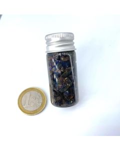 Opal; black gem opal in a bottle; 1 piece