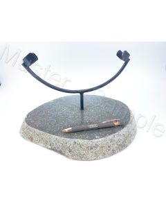 Stand made of stone and metal; for disks; 1 piece