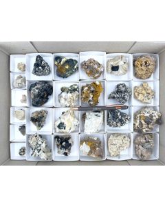 Aegirine xls, Smoky Quartz xls, Zircon xls, Feldspar xls; on matrix, Mt. Malosa, Zomba, Malawi; 1 unique flat (396)