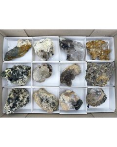 Aegirine xls, Smoky Quartz xls, Feldspar xls; Mt. Malosa, Zomba, Malawi; 1 unique flat (436)