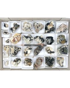 Aegirine xls, Zircon xls, Feldspar xls, Pyrochlore xls; Mt. Malosa, Zomba, Malawi; 1 unique flat (476)