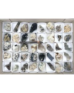 Aegirine xls, Smoky Quartz xls, Feldspar xls, Zircon xls; Mt. Malosa, Zomba, Malawi; 1 unique flat (489)