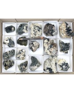 Aegirine xls, Feldspar xls; Mt. Malosa, Zomba, Malawi; 1 unique flat (495)