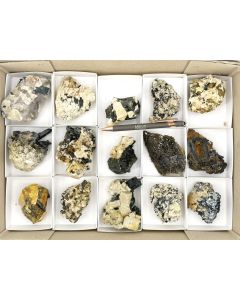 Aegirine xls, Feldspar xls; Mt. Malosa, Zomba, Malawi; 1 unique flat (525)