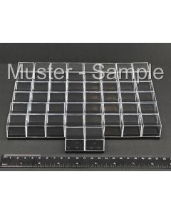 Micromount Box (flush); New!;  black, 1 3/4 x 1 3/4 x 1 3/4 inch (27 x 27 x 26 mm); 50 pieces
