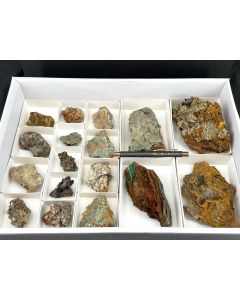 Adamite, Baryte xls etc.; Laurion, Greece; 1 flat; unique
