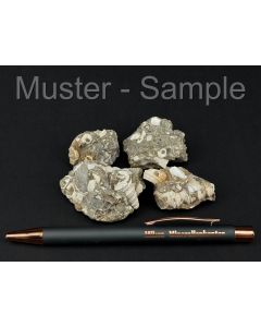 Fossil chalk (partly UV-active!); with turritella tower snails and shells, Java, Indonesia; 100 g