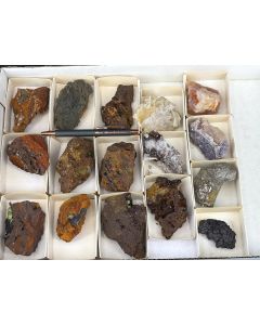 Adamite, Austinite xls; partly UV-active; Mapimi, Mexico; 1 lot with 16 pieces; unique (6)





