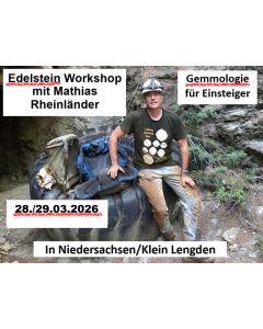 Edelstein Workshop mit Mathias Rheinländer; Gemmologie für Einsteiger; Wochenendkurs; am 28.–29.03.2026; Niedersachsen, Klein Lengden, Deutschland
