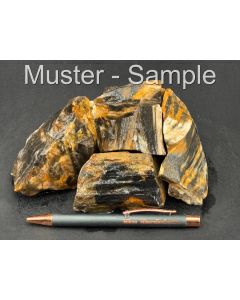 Fossil (petrified) wood, spiderweb structure; Java, Indonesia; 1 kg