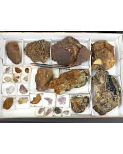 Chalcotrichite xls, Cuprite xls; Ray Mine, AZ, USA; 1 unique flat
