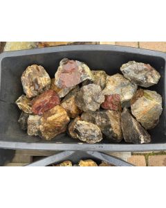 gemischte Schleifware, verschiedene Jaspis Sorten; Indonesien; ca. 50 kg – Einheit 3