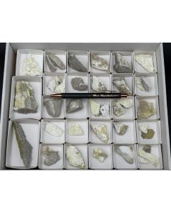 Metamunirite, Zippeite xls; UV-active; D-Day Mine, Utah, USA; 1 unique half size flat
