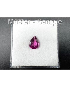 Rhodolith; facettiert; 7 x 5 mm; Afrika; 1 Stück