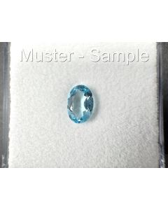 Topas; "sky blue"; facettiert; 6 x 4 mm; Brasilien; 1 St&uuml;ck