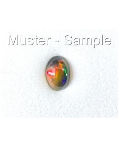 Opal; schwarz; 7 x 5 mm; Äthiopien; 1 Stück