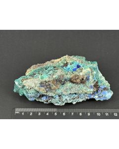 Spangolit xx, Cyanotrichit xx; Hilarion Mine, Laurion, Griechenland; HS; Einzelst&uuml;ck