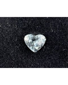 Aquamarine; heart; faceted; 0.87 ct.; 6 x 6 x 4 mm; Namibia; unique piece