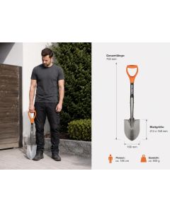 Picard/Ruthe Mini-Schaufel; Fiberglasstiel 70 cm, MADE IN GERMANY!; #3007070019; 1 Stück
