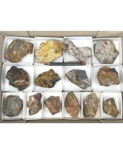 Chlorargyrit xx, Mimetesit xx und Tellurmineralien; Empire Mine, Tombstone, Arizona, USA; 1 Steige; Unikat