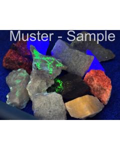 gemischte UV-Minerale; Crestmore, Kalifornien, USA; 100 g