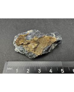 Pyrit xx, Stilbit xx; Stbr. Huneberg, Bad Harzburg, Harz, Deutschland; KS; Einzelst&uuml;ck