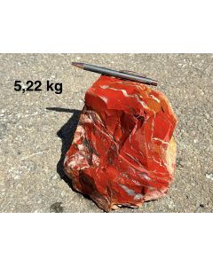 Roter Jaspis mit Quarz; S&uuml;dafrika; 5,22 kg; Einzelst&uuml;ck