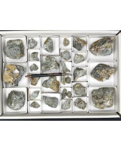 Karminit xx, Skorodit xx; Gold Hill Mine, Utah, USA; 1 Steige; Unikat