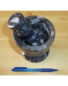 Orthoceras-mortar and pestle, 1 piece