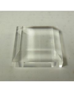 Acrylic bases, fully polished, 2 x 2 x 3/4", 1/2" bevel, pack of 20 pcs. (BV2x20)