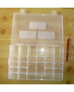set case with an interchangeable number of compartments (12 through 36)