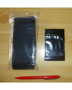 zip lock bags, black, 040 x 060 mm