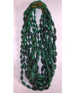 Malachite (oval beads) necklace (hand made in the Congo) 1 piece