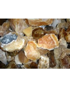 Calcite, honey calcite; orange, raw, Mexico; 100 kg