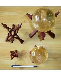 Cobra wooden sphere stands, foldable, 20 cm, 1 piece