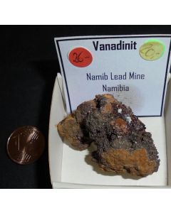 Vanadinite xx; Namib Lead Mine, Swakopmund, Namibia; KS