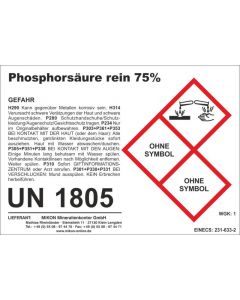 Phosphoric acid 1 l (= 1.73 kg)