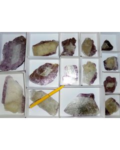 Lepidolite (gemmy, bi-coloured!) Brazil, 1 flat