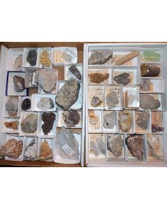 Calcite collection, old specimen, 40 pcs.