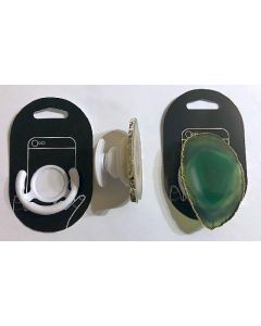 Handyhalterung (Aufklappbar) mit Achatscheibe (grün), 1 Stück