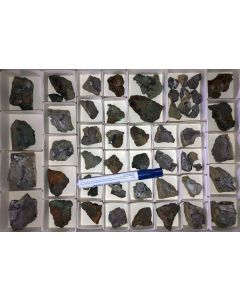 Gemischte Mineralien der Schlacken von Lautenthal, Harz, Deutschland, 1 Steige