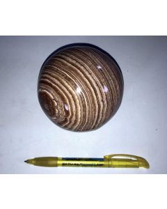 Aragonite sphere, brown banded, 10 cm, 1 piece