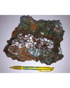Smithsonite xx (green!), Aurichalcite xx; Barbara Mine, Laurion, Greece; GS