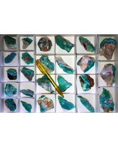 Smithsonite xx (turquoise!); Christiana Mine, Laurion, Greece, 1 flat (TOP!)