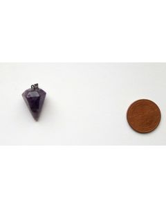 Gemstone pendant; pendulum, Amethyst, approx. 2 cm; 1 piece