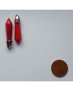 Stone pendant, red quartz, 1 piece