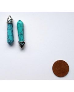 Stone pendant, turquoise; 1 piece