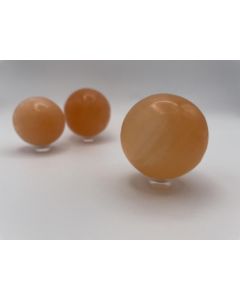 Selenit Kugel, 6 cm, orange, 1 Stück